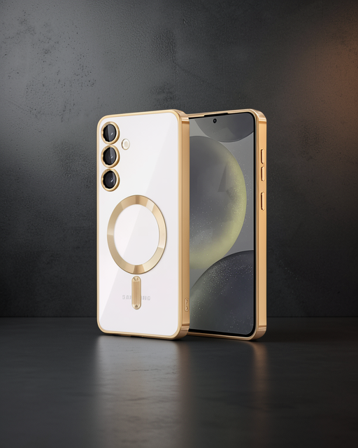 Samsung Galaxy S23 Kılıf Kross Magneticsafe Kapak - Gold