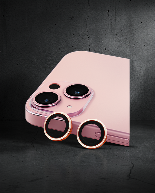 Apple İphone 15 Plus Raze Metal Kamera Lens - Pembe