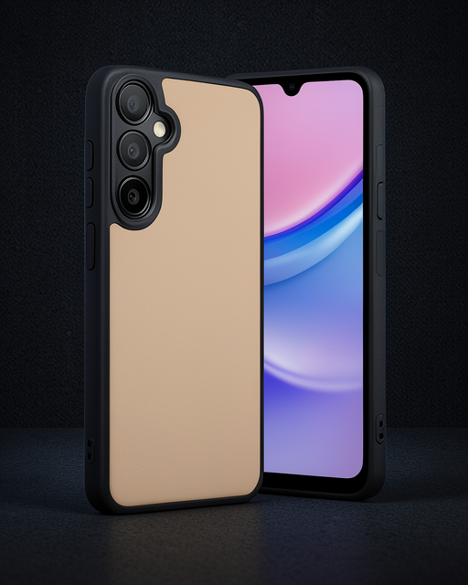 Samsung Galaxy M15 Kılıf Aras Deri Kapak - Pudra