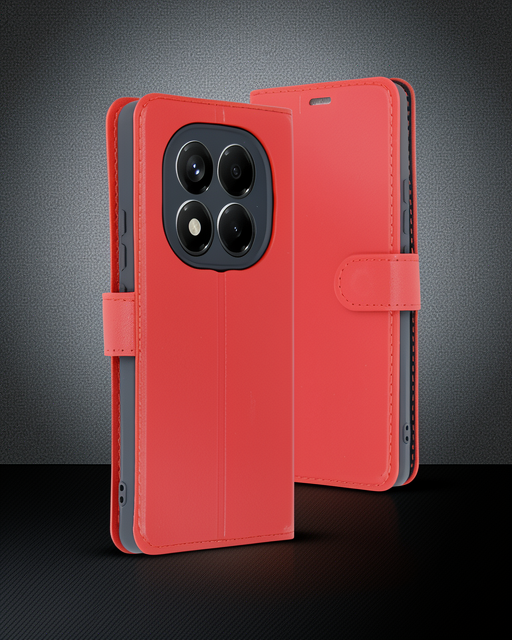 Xiaomi Redmi Note 14 4g Kılıf Trend S Plus Kapaklı Kılıf - Kırmızı