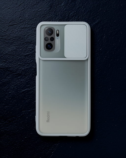Xiaomi Redmi Note 10 Kılıf Palm Buzlu Kamera Sürgülü Silikon - Turkuaz