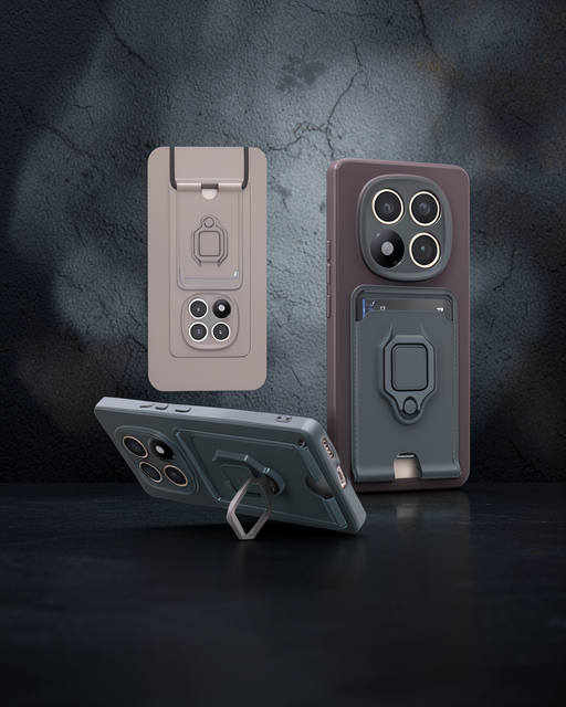 Xiaomi Redmi Note 14 Pro 4g Kılıf Zuma Kartvizitli Yüzüklü Silikon - Yeşil