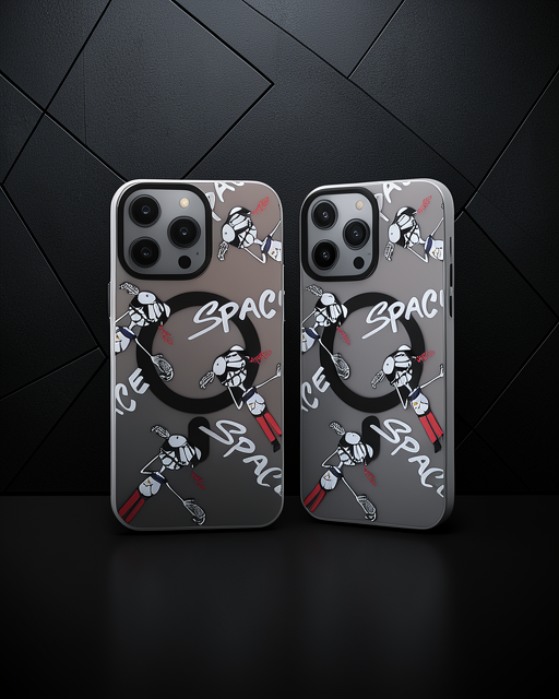 Apple İphone 12 Pro Max Kılıf Apollo Magneticsafe Desenli Kapak - Apollo Siyah - 3