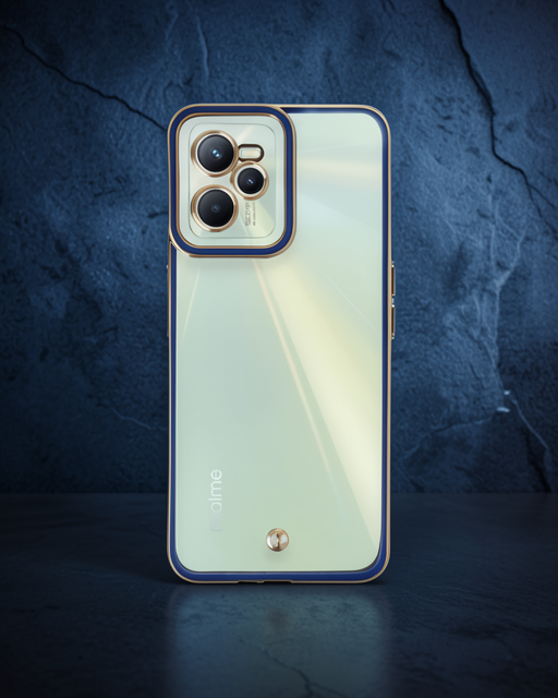 Realme C35 Kılıf Liva Lens Silikon - Mavi