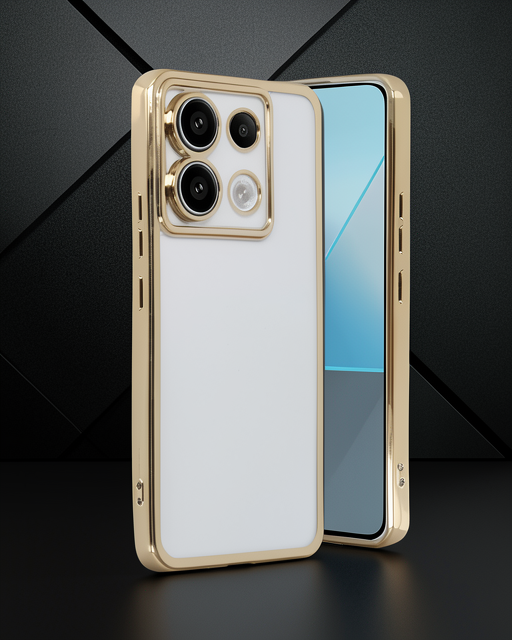 Xiaomi Redmi Note 13 Pro 5g Kılıf Razer Lensli Silikon - Gold