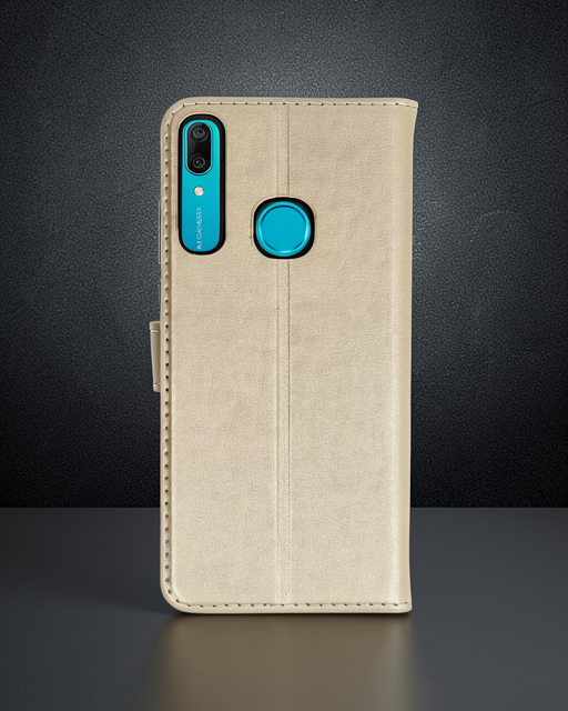 Huawei Y6 Prime Kılıf Trend S Plus Kapaklı Kılıf - Gold