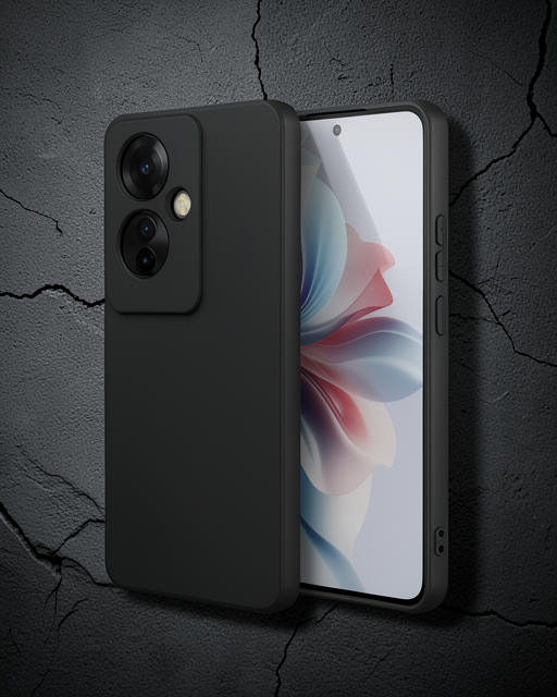 Oppo Reno 11f Kılıf First Silikon - Siyah