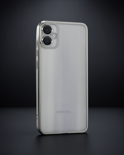 Samsung Galaxy A05 Kılıf Razer Lensli Silikon - Gümüş