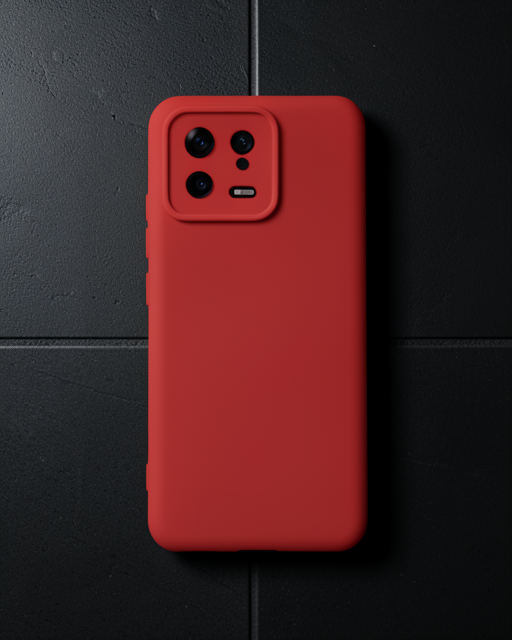 Xiaomi Mi 13 Kılıf Nano İçi Kadife Silikon - Kırmızı