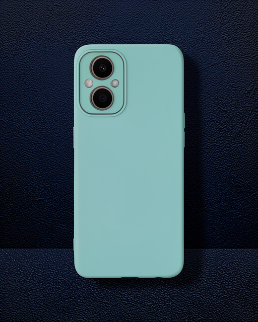 Oppo Reno 7 Lite Kılıf Lansman Glass Kapak - Turkuaz