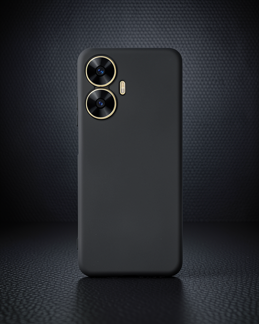 Realme C55 Kılıf First Silikon - Siyah