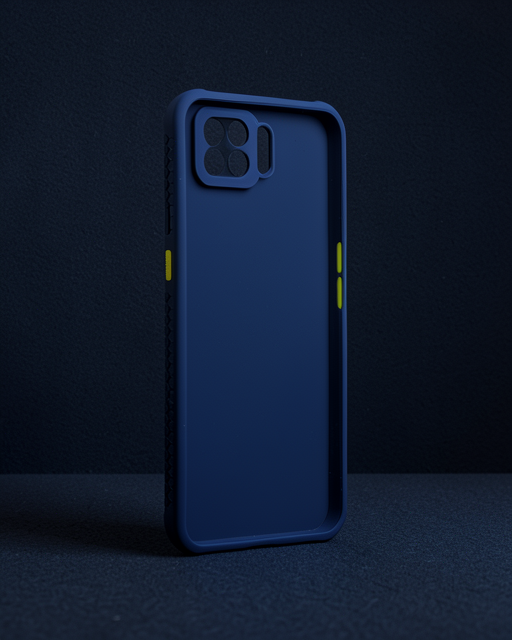 Oppo A73 Kılıf Miami Şeffaf Silikon - Lacivert