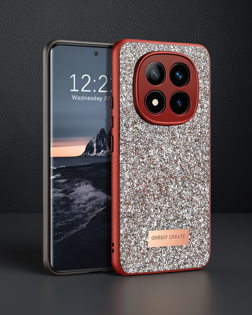 Onegif Xiaomi Redmi Note 14 Pro 4g Bright Simli Kapak - Gold