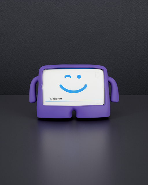 Apple İpad 2022 10.9 (10.nesil) Kılıf Karakter Tablet Silikon - Mor