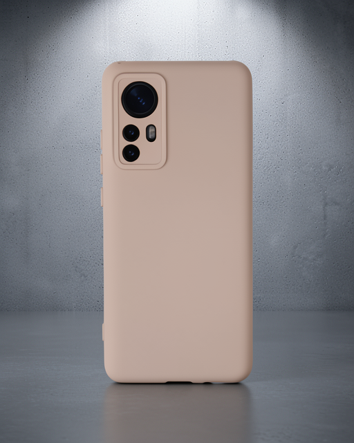 Xiaomi Mi 12 Kılıf Nano İçi Kadife Silikon - Pudra