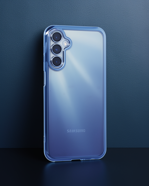 Samsung Galaxy A55 5g Kılıf Razer Lensli Silikon - Açık Mavi