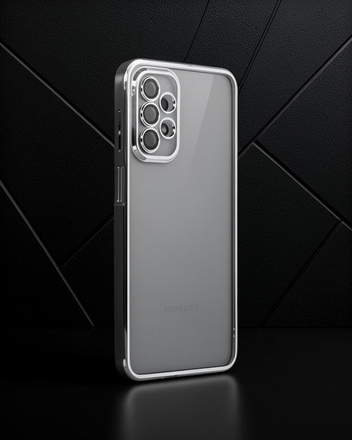 Samsung Galaxy A23 4g Kılıf Razer Lensli Silikon - Gümüş
