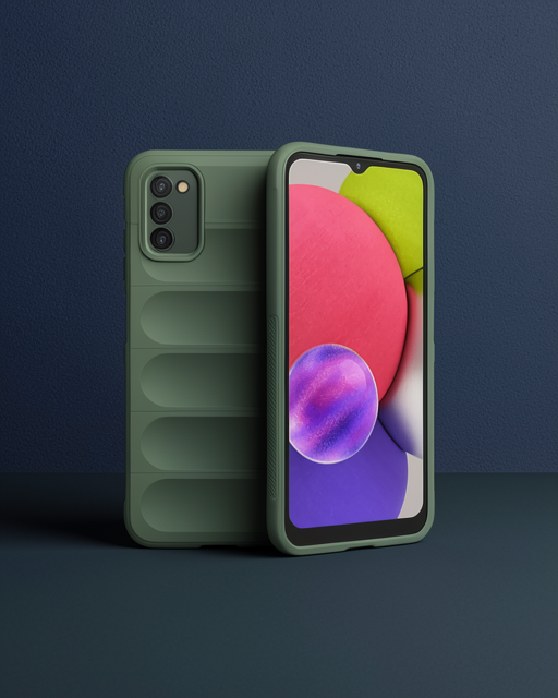Samsung Galaxy A03s Kılıf Optimum Silikon - Koyu Yeşil