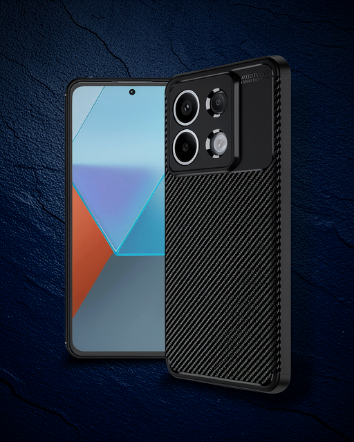 Xiaomi Redmi Note 13 Pro 4g Kılıf Auto Focus Karbon Kapak - Siyah