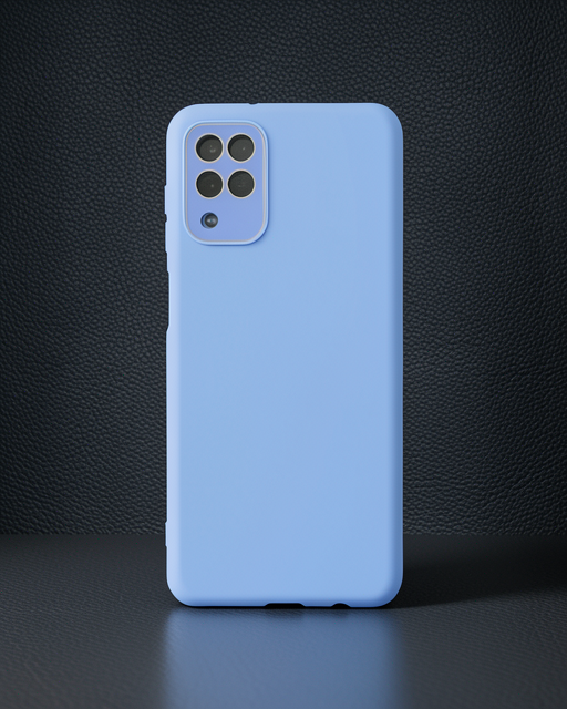 Samsung Galaxy A22 Kılıf Lansman Glass Kapak - Mavi