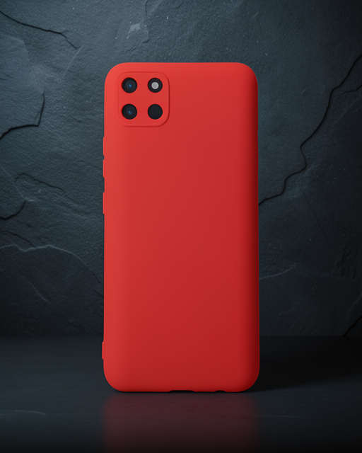 Realme C11 Kılıf Nano İçi Kadife Silikon - Kırmızı