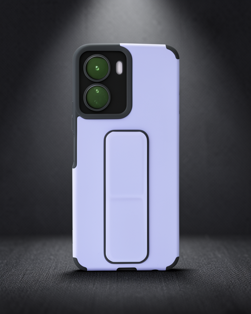 Vivo Y16 Kılıf Mega Standlı Silikon - Lila