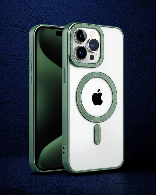 Apple İphone 14 Pro Max Kılıf Kronos Magsafe Kapak - Koyu Yeşil