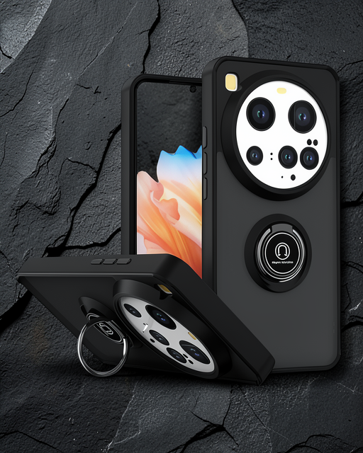 Xiaomi Mi 15 Ultra Kılıf Montreal Yüzüklü Silikon Kapak - Siyah