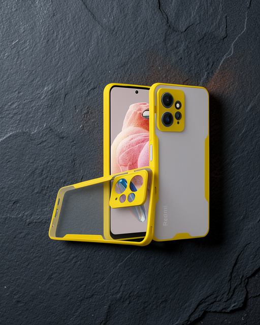 Xiaomi Redmi Note 12 4g Kılıf Platin Silikon - Sarı