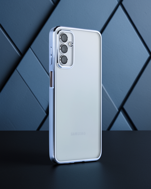 Samsung Galaxy M23 Kılıf Razer Lensli Silikon - Açık Mavi