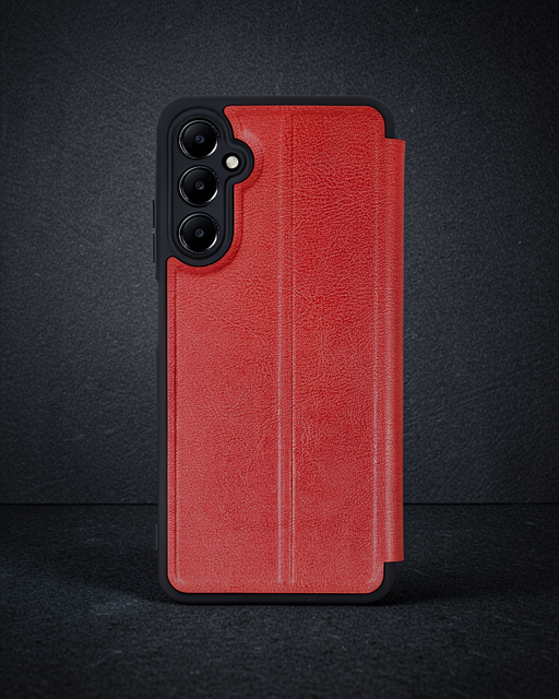 Samsung Galaxy A25 5g Kılıf Flip Cover - Kırmızı