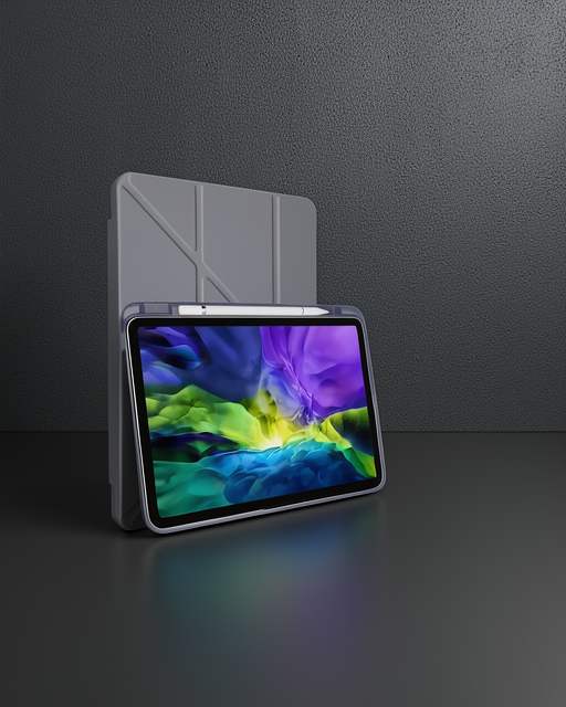 Apple İpad Pro 11 (2024) Kılıf Kalemlikli Mars Tablet Kılıfı - Lavender