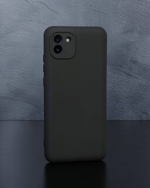 Samsung Galaxy A03 Kılıf Nano İçi Kadife Silikon - Siyah