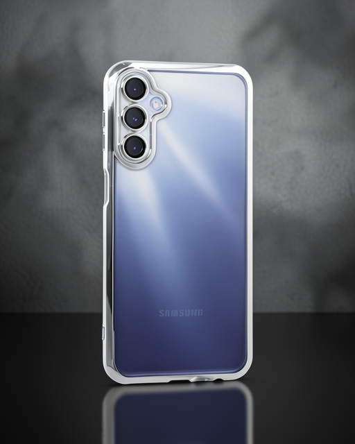 Samsung Galaxy A55 5g Kılıf Razer Lensli Silikon - Gümüş