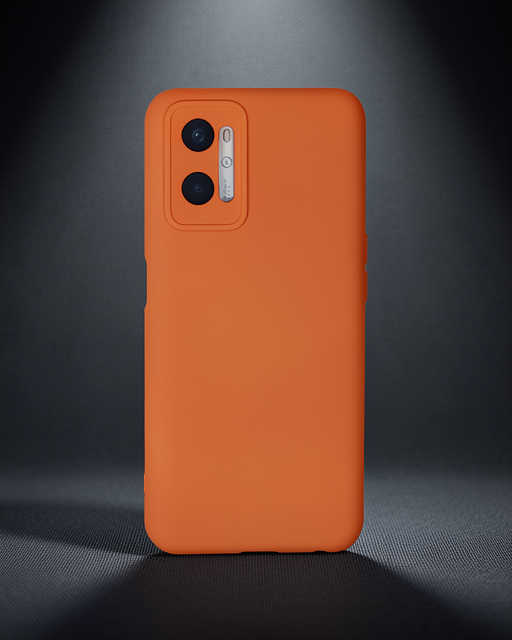 Oppo A96 Kılıf Nano İçi Kadife Silikon - Turuncu