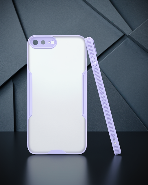 Apple İphone 7 Plus Kılıf Platin Silikon - Lila