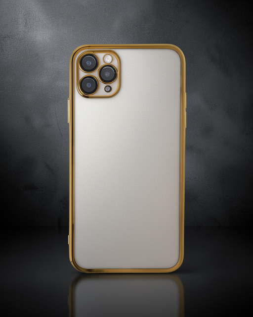 Apple İphone 11 Pro Max Kılıf Razer Lensli Silikon - Gold