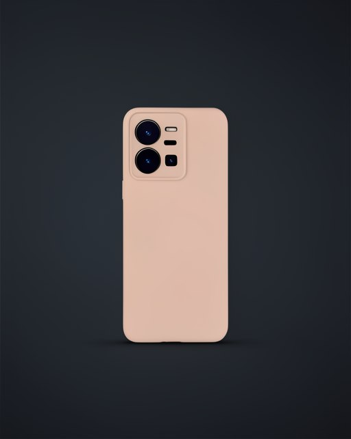 Vivo Y35 Kılıf Nano İçi Kadife Silikon - Pudra