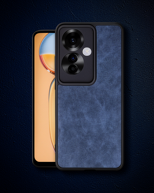Oppo Reno 11f Kılıf Aras Deri Kapak - Lacivert