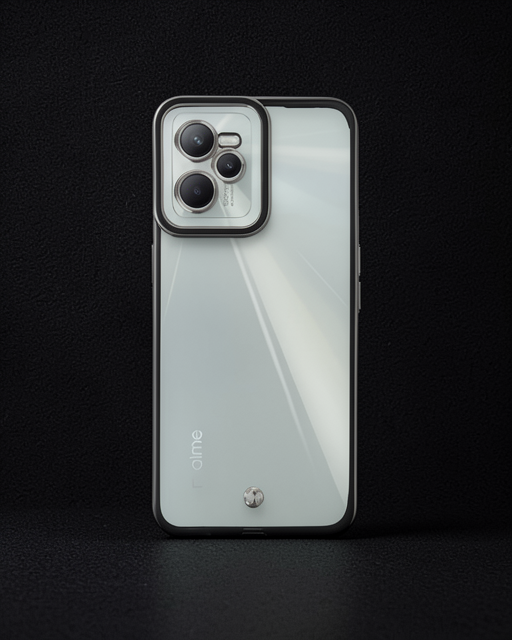 Realme C35 Kılıf Liva Lens Silikon - Siyah
