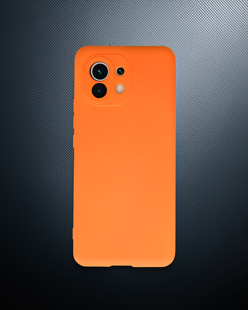 Xiaomi Mi 11 Kılıf Nano İçi Kadife Silikon - Turuncu