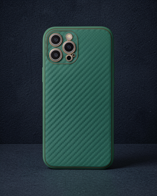 Apple İphone 12 Pro Kılıf Coco Karbon Silikon - Yeşil