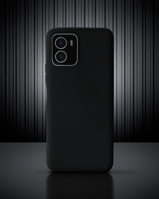 Vivo Y15s Kılıf Lansman Glass Kapak - Siyah