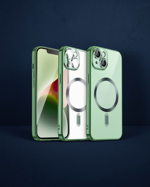 Apple İphone 15 Kılıf Kross Magneticsafe Kapak - Koyu Yeşil