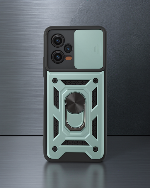 Xiaomi Redmi Note 12 5g Kılıf Pars Lens Yüzüklü Silikon - Yeşil