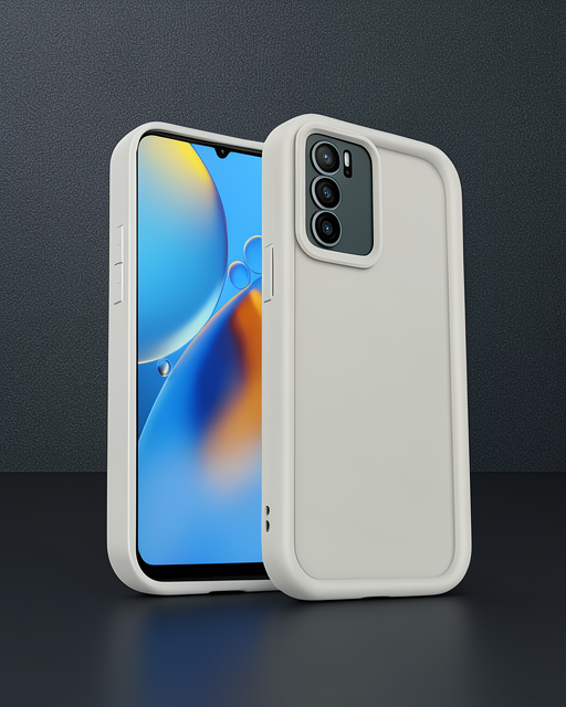 Oppo A16 Kılıf Viera Silikon - Krem
