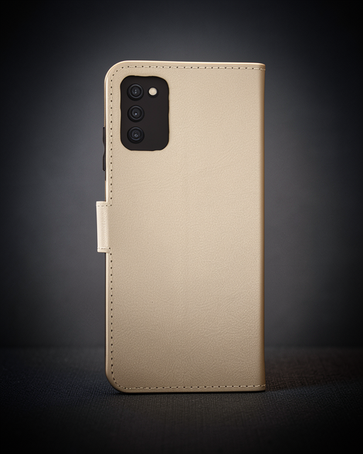 Samsung Galaxy A03s Kılıf Trend S Plus Kapaklı Kılıf - Gold