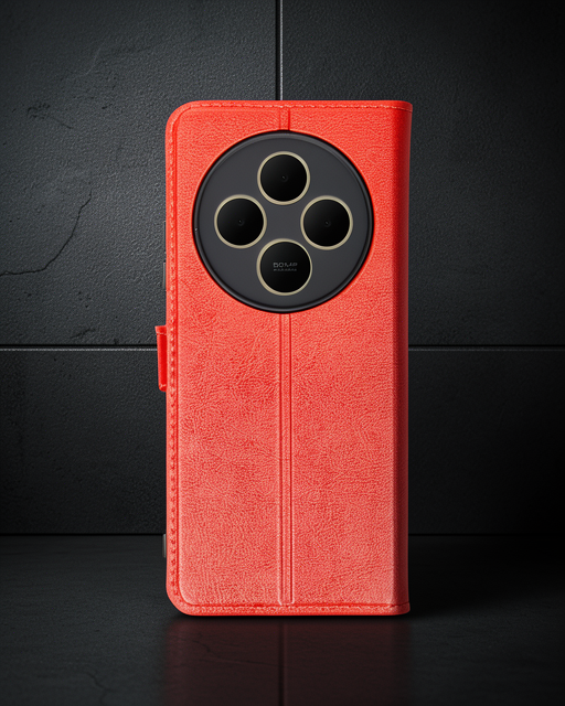 Xiaomi Redmi 14c Kılıf Trend S Plus Kapaklı Kılıf - Kırmızı