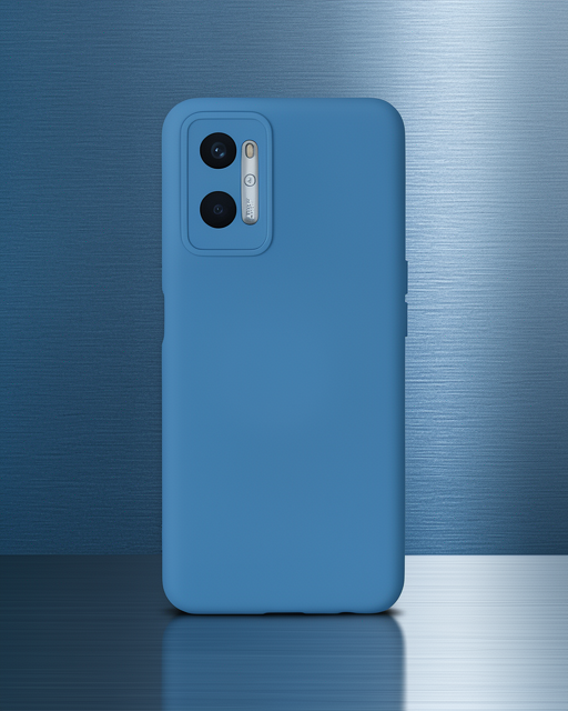 Oppo A96 Kılıf Nano İçi Kadife Silikon - Mavi