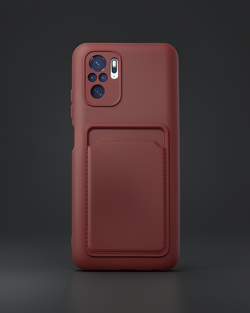 Xiaomi Redmi Note 10s Kılıf Kelvin Kartvizitli Silikon - Bordo